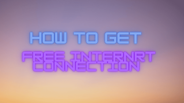 How to get a free internet connection